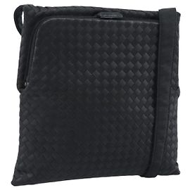 Borsa a Spalla BOTTEGA VENETA INTRECCIATO Nylon Nero Autentica 183225A