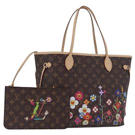 LOUIS VUITTON Monogram Takashi Murakami Neverfull MM Bag M13271 LV Auth 182628SM