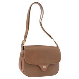 Borsa a Spalla GUCCI Pelle Oro Marrone 72 02 104 Auth 184483