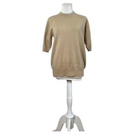 Maglione in cashmere a maniche corte vintage Chloé Beige L