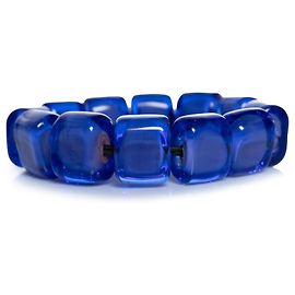 Autre Marque Sent Murano, Murano glass bracelet in blue