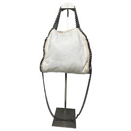 Stella Mc Cartney Borsa Tote Vintage Stella con tracolla a catena Bianco Beige