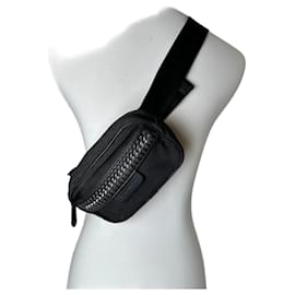 Stella Mc Cartney Vintage Stella McCartney Nylon Umhängetasche Schwarz Silber