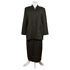 Chloé Completo Blazer e Maglione in Lana Vintage Chloe Verde Oliva Scuro M