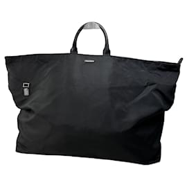 Borsa Tote in Nylon Vintage Gucci Nera Argento