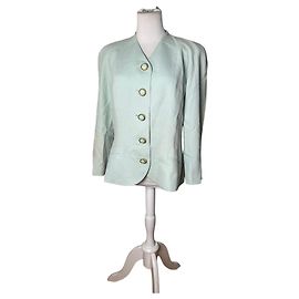 Blazer Vintage Dior in misto cotone Verde menta XXL