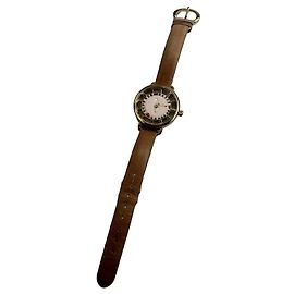Reloj Vintage Vivienne Westwood con Correa de Cuero Beige Oro