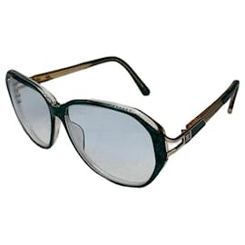 Vintage Celine Acetate Eyeglasses Teal Gold Early 2000s - Céline