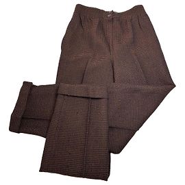 Pantaloni intrecciati vintage Fendi marroni