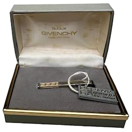 Spilla Vintage Givenchy Logo Argento Oro con Scatola