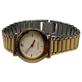 Vintage Courreges Armbanduhr Gold Silber ca. 1990er Jahre