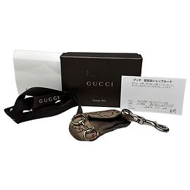 Portachiavi Vintage Gucci GG Supreme Canvas Beige Marrone