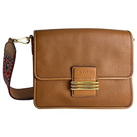 Etro Borsa a tracolla con patta in pelle Rainbow Caramel