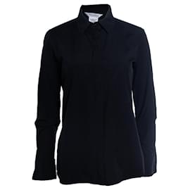 Max Mara, camicia nera con polsini alla francese