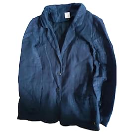 Des Petits Hauts dunkelblauer Pailletten-Blazer