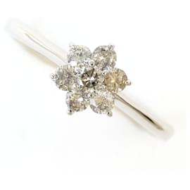 Autre Marque 14K Weißgold-Ring mit Diamant