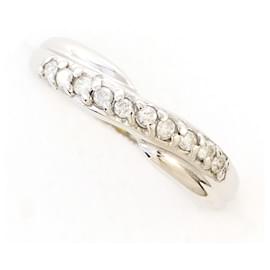 Anello a fascia in oro bianco 18K e diamanti - Autre Marque