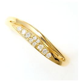 Autre Marque Anillo de banda en oro amarillo de 18K con diamante