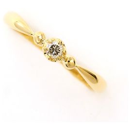 Autre Marque Anello a fascia in oro giallo 18K con diamante
