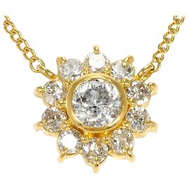 Autre Marque Collana in oro giallo 18K con pendente in diamante