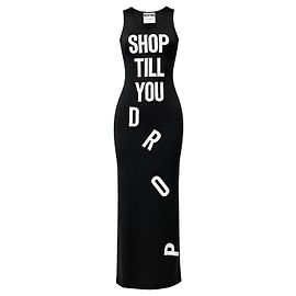 Moschino Couture "SHOP TILL YOU DROP" Maxikleid
