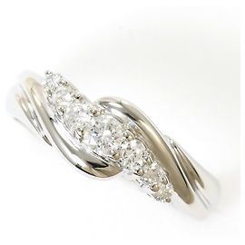 Autre Marque Platinring mit Diamant