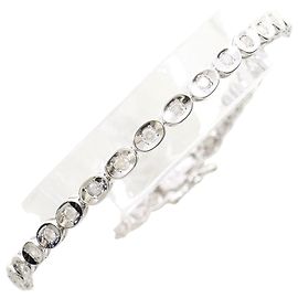 Autre Marque Bracciale con charm in oro bianco 14K con diamante
