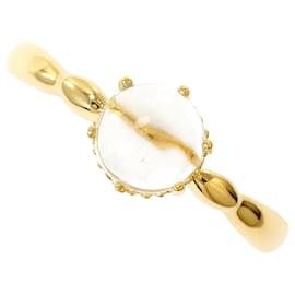 Anello a fascia in oro giallo 18K con quarzo - Autre Marque