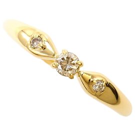 Autre Marque Anillo de banda en oro amarillo de 18K y diamantes