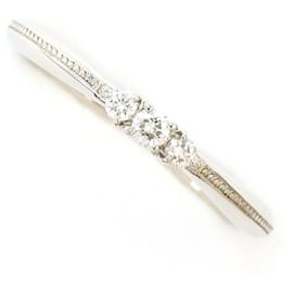 Platin-Ring mit rosa Turmalin und Diamant - Autre Marque