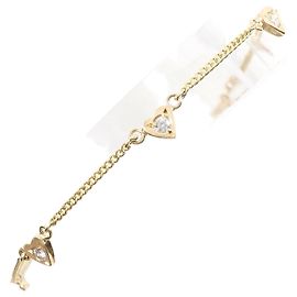 Autre Marque 18K Gelbgold Diamant Charm Armband