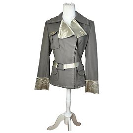 Stella Mc Cartney Blazer de satén de lana vintage Stella McCartney Gris Plata M