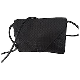 Fendi Borsa a Tracolla in Pelle Intrecciata Nera