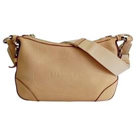 Prada Borsa a Tracolla in Pelle Beige