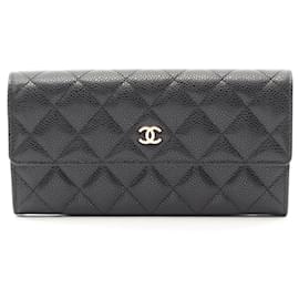 Chanel AP3711 Tri-Fold Wallet Black White ref.2749474 - Joli Closet