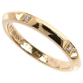 Anello a fascia Tiffany in oro rosa 18K e diamanti - Tiffany & Co
