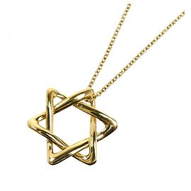 Tiffany & Co. 18K Yellow Gold Star of David Necklace