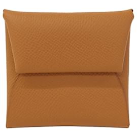 Hermès Bastia Münzbeutel aus Epsom, Farbe Gold