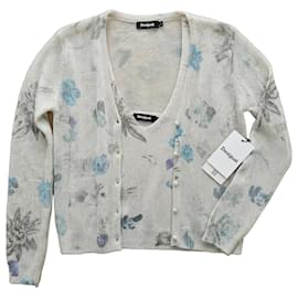 Desigual Twinset Strickjacke und Top mit Blumenmuster
