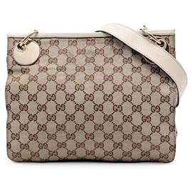 Borsa a tracolla Gucci Beige GG Canvas Eclipse