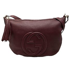 Gucci Rot Leder Soho Crossbody Größe M