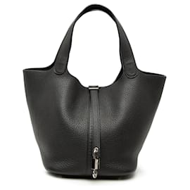 Hermès Black Clemence Picotin Lock 22