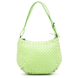 Borsa a tracolla Bottega Veneta in nappa verde Intrecciato