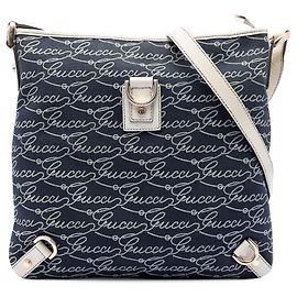 Gucci Blue 85th Anniversary Denim Abbey D Ring Crossbody