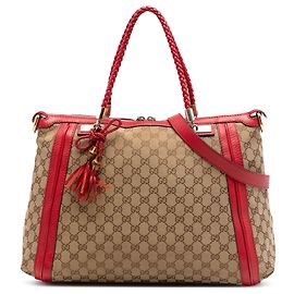 Tote Bella in tela GG beige di Gucci, misura Medium