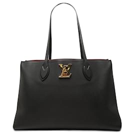 Tote Lockme in pelle nera Louis Vuitton