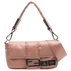 Borsa Baguette Fendi Rosa Porter Yoshida Nylon Satchel