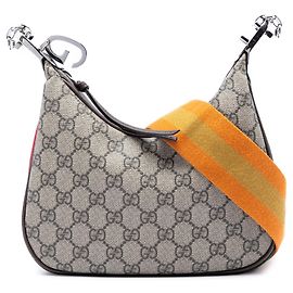 Gucci Beige Small GG Supreme Web Attache Crossbody