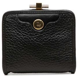 Monedero de piel de becerro negro con cierre Dior