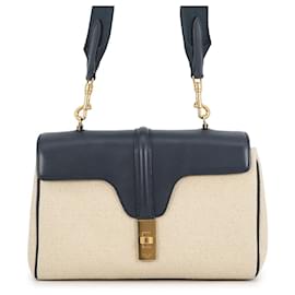 Borsa a mano e borsa a tracolla Celine in rafia blu navy - Céline
